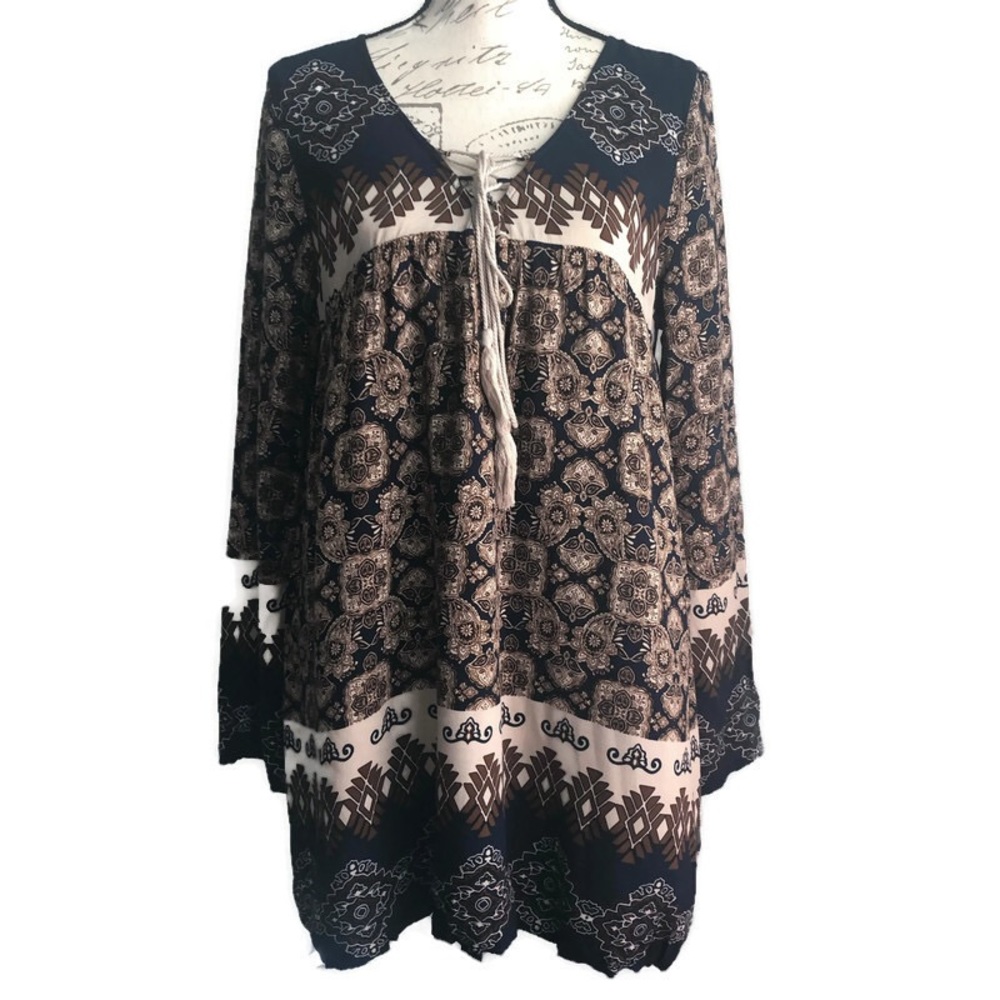 BLU PEPPER | Boho Paisley Tunic Size L